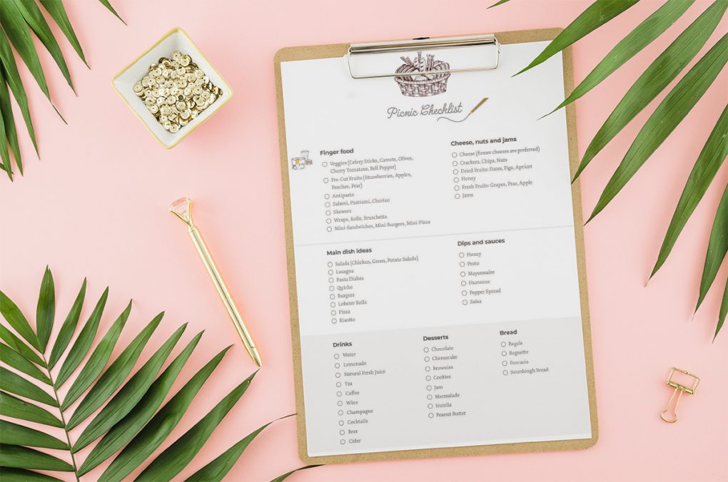 picnic essentials checklist print