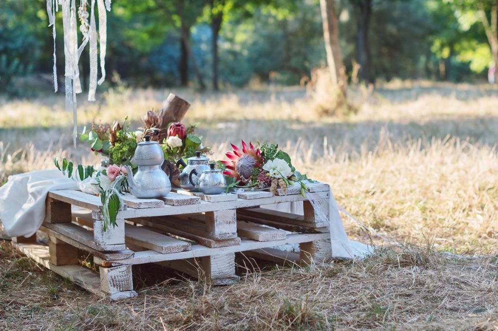 boho low picnic table