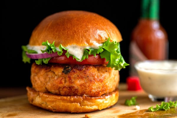 salmon burger for picnic