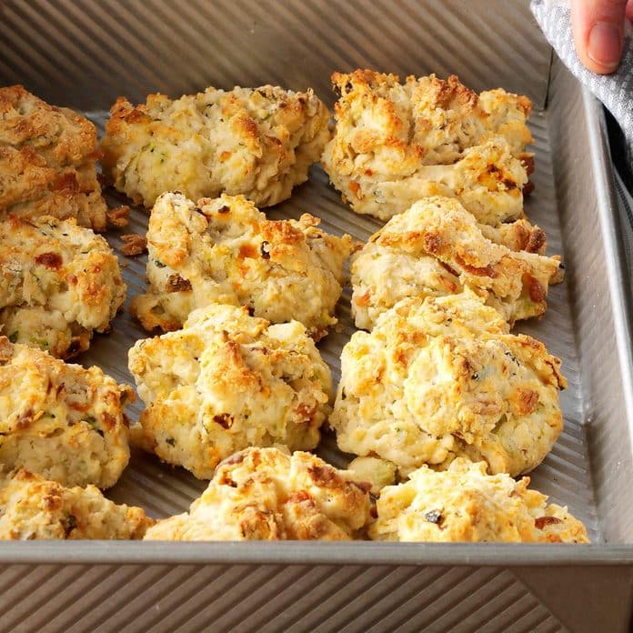 zuchini cheese drop biscuits