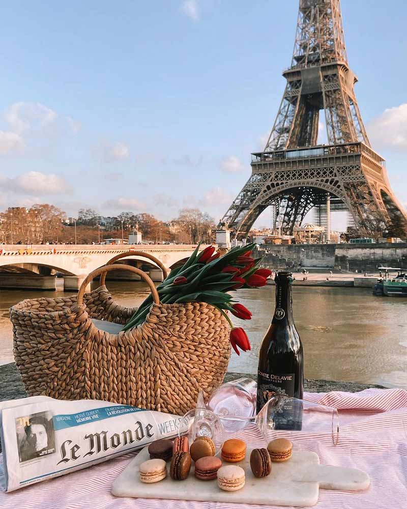 parisian picnic eiffel tower