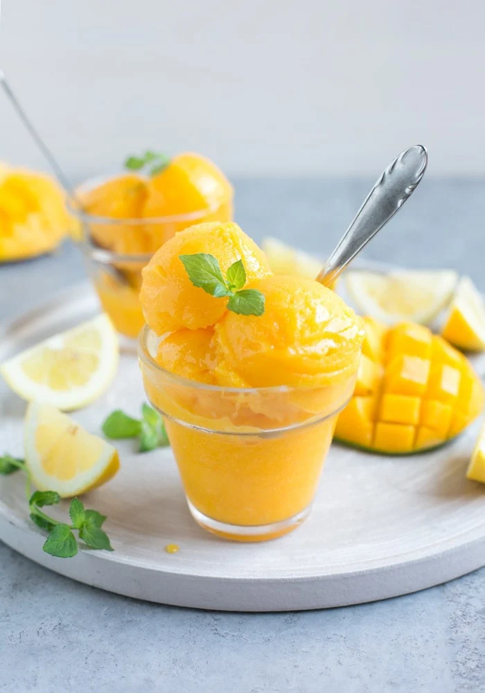 vegan mango sorbet