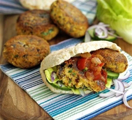 healthy falafel burger