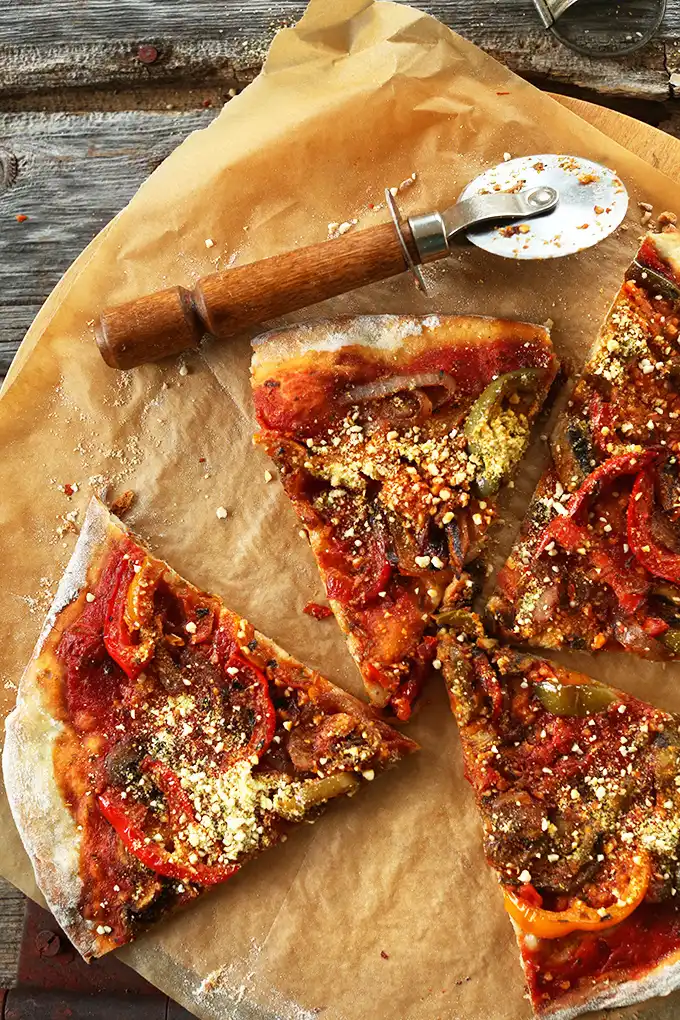 vegan pizza slices