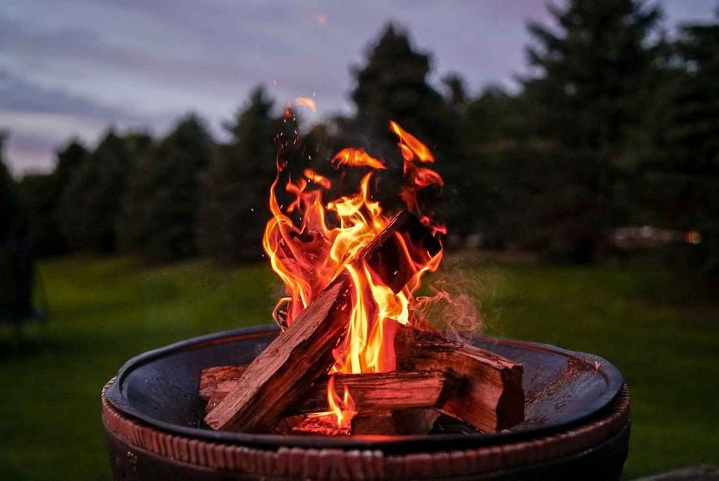 how to protect grass from fire pit