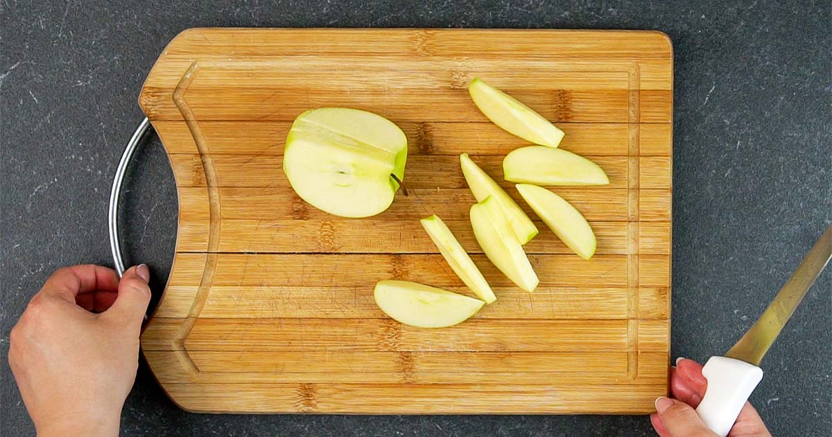 sliced apples for Caramel Apple Dip