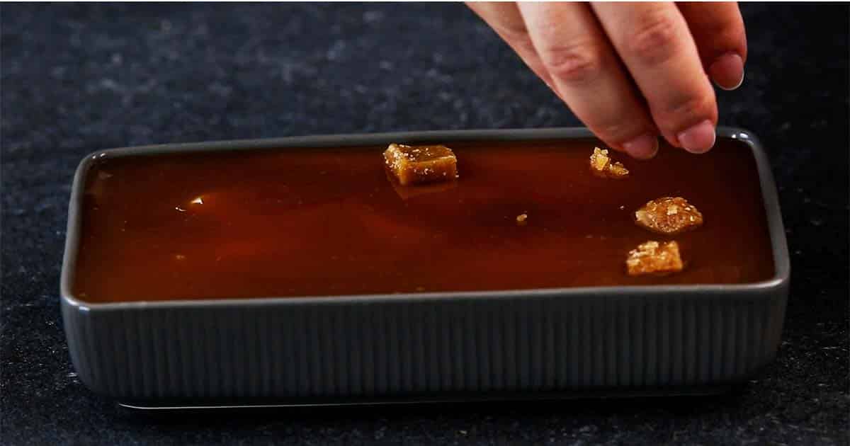 how to layer ingredients to make Caramel Apple Dip