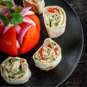 picnic appetizer idea Chicken Avocado Rolls