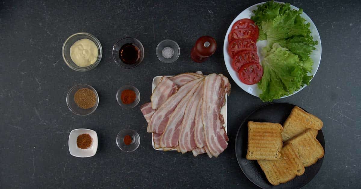 ingredients to make Classic BLT Picnic Sandwich