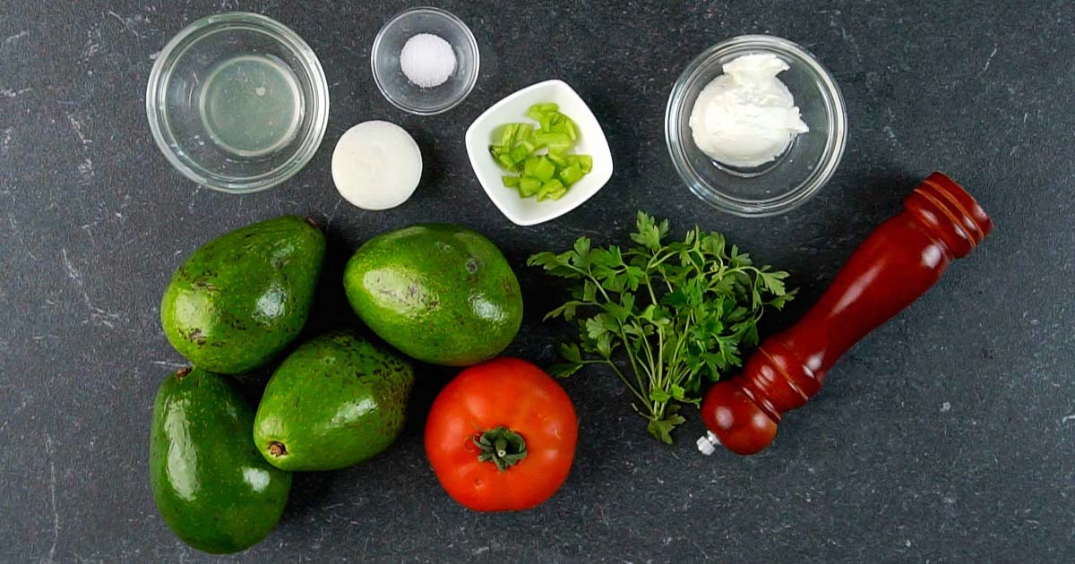ingredients to make guacamole