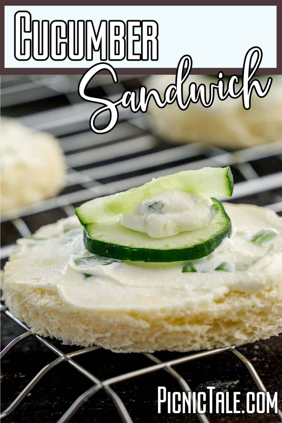 Cucumber Sandwiches, wording on top.