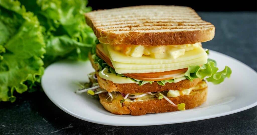 Egg Club Sandwiches on a plate