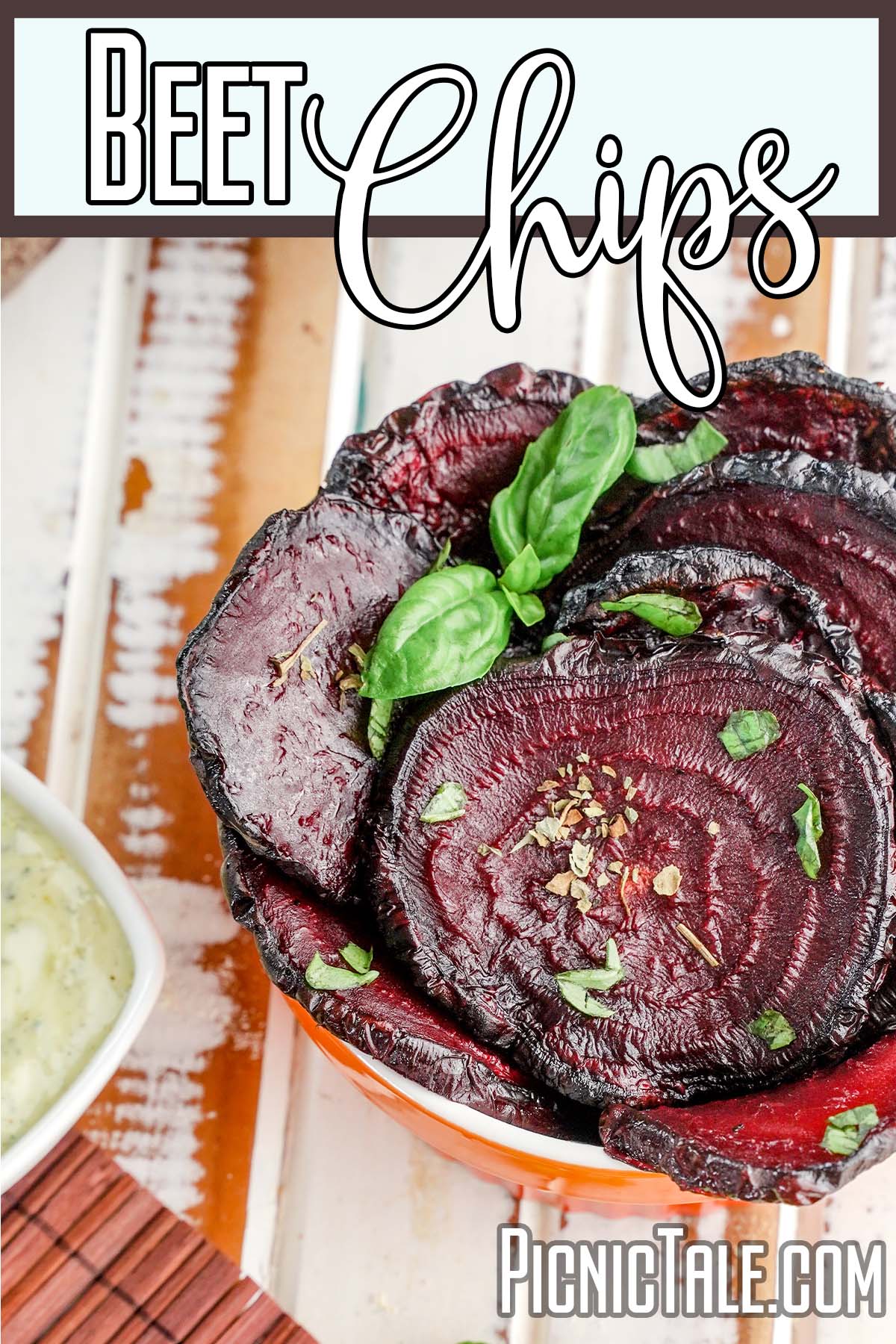 potato chip alternative recipe with text which reads Beet Chips