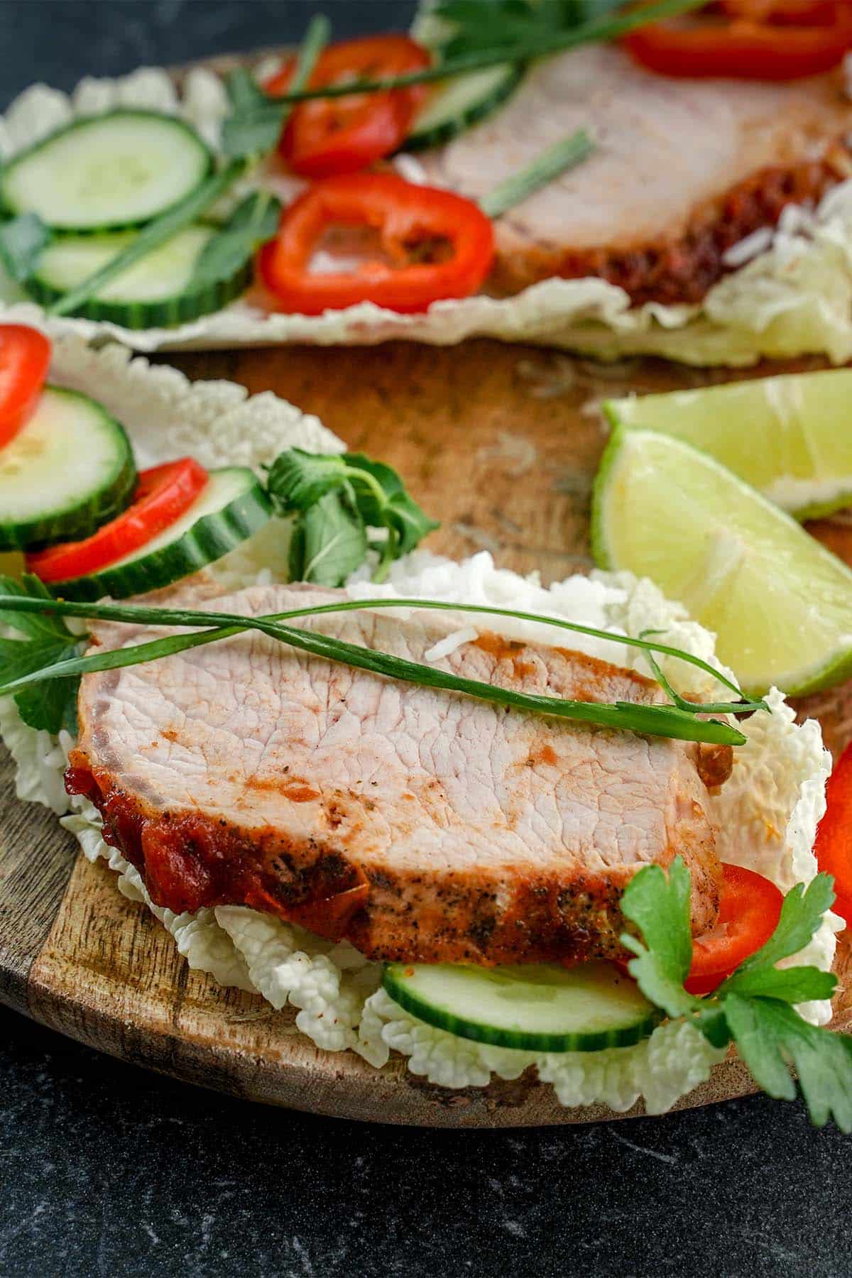 simple picnic sandwich Pork Lettuce Wraps