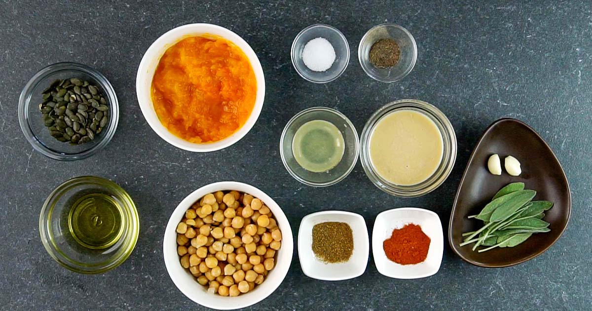 ingredients to make Pumpkin Hummus
