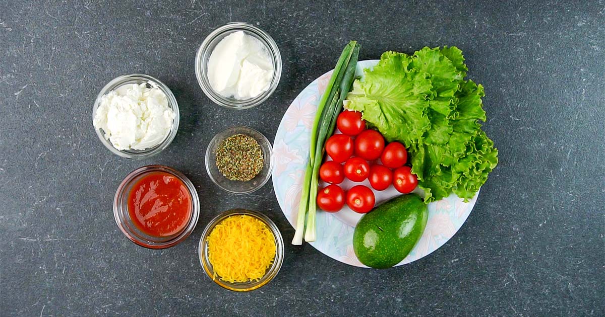 ingredients to make Skinny taco dip