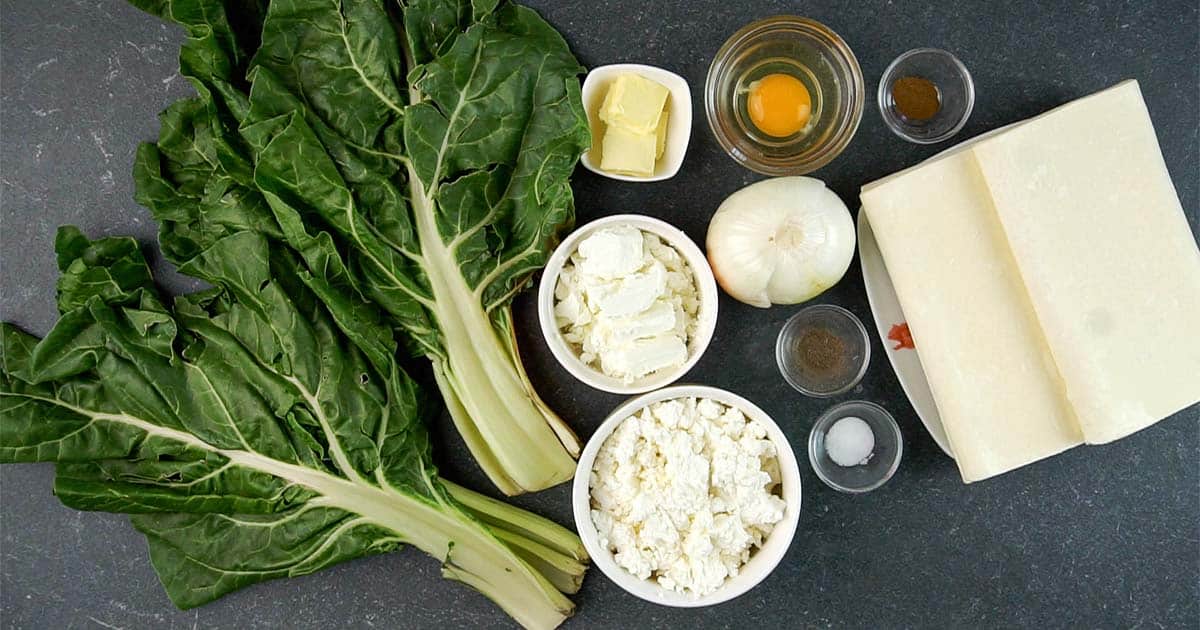 ingredients to make Spinach Ricotta Party Pies
