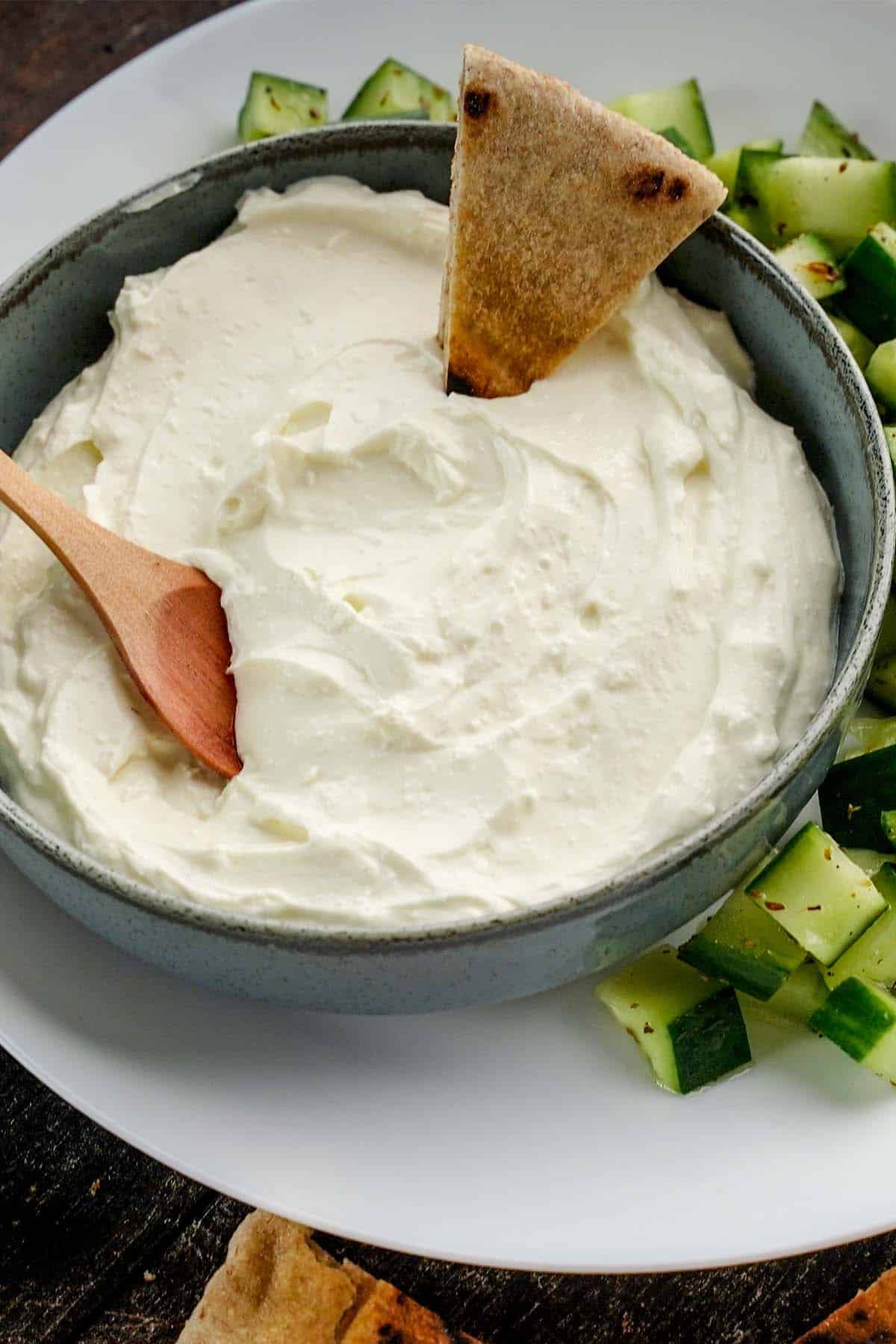 Whipped Feta Dip with pita chips