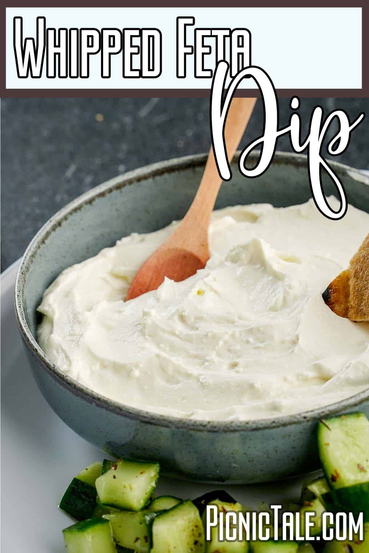 easy side dish for a picnic with text which reads Whipped Feta Dip