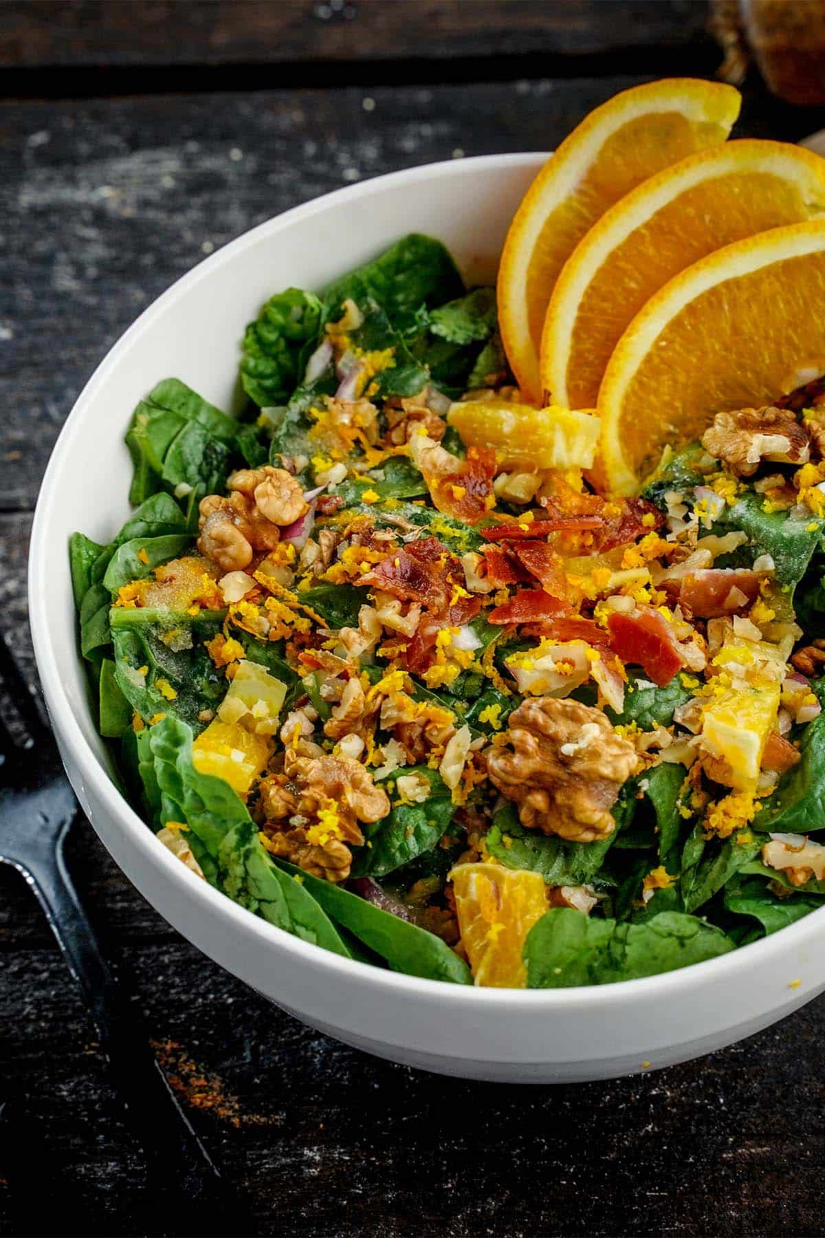 Wilted Spinach greens salad