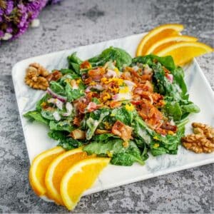 Wilted Spinach salad