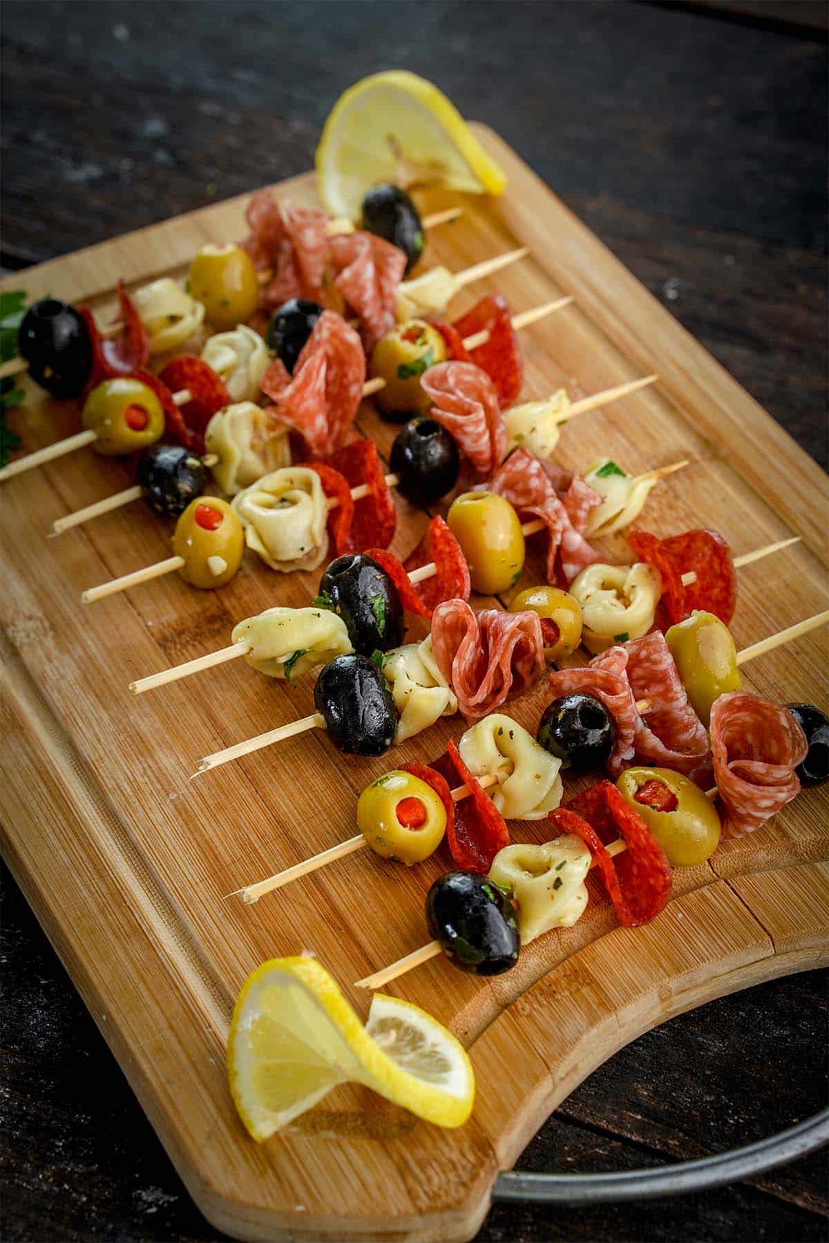 easy party appetizer antipasto kabobs
