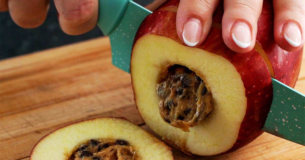 how to make stuffed apples or apple cartwheels