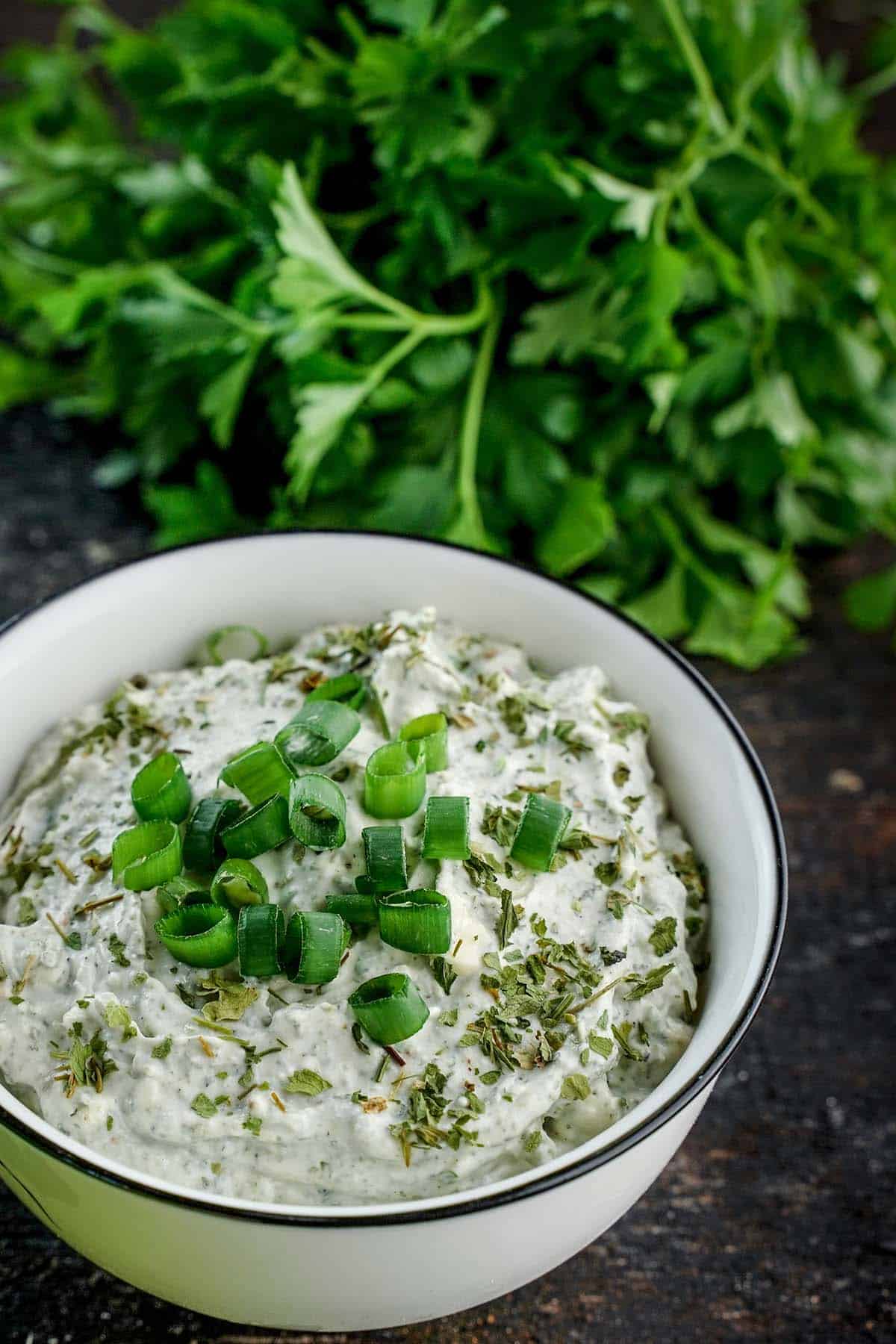 blue cheese dip with celery