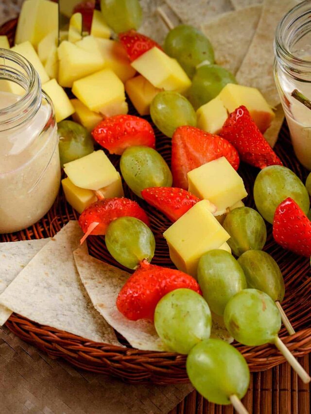simple recipe for Fruit and Cheese Kabobs