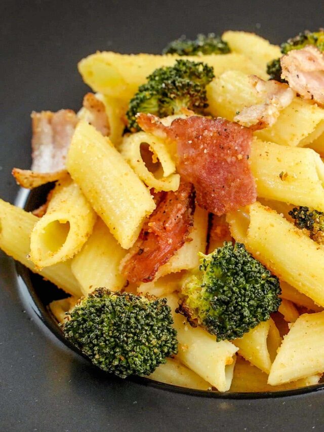 roasted broccoli and pasta salad