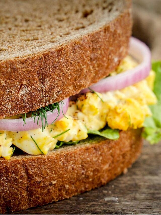 Close up of the Ultimate egg salad sandwich.