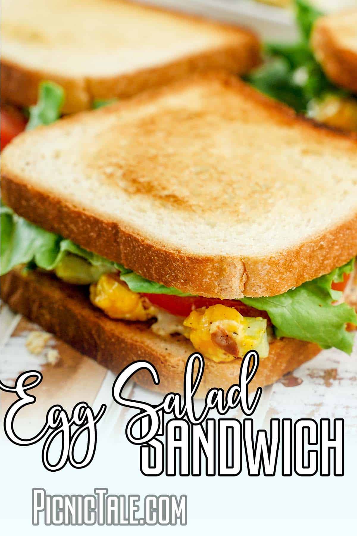 Egg Salad Sandwich, wording on bottom.
