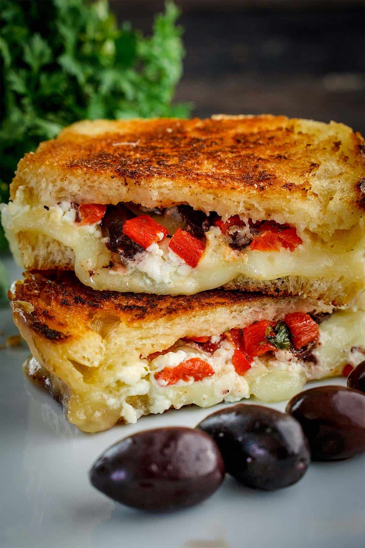 unique grilled cheese sandwich for a greek grilled cheese sandwich