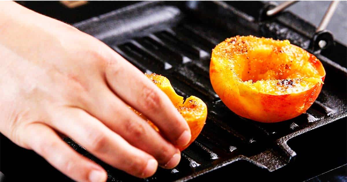 how to grill peaches