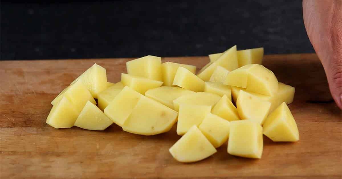 how to cut potato to make Potato Salad