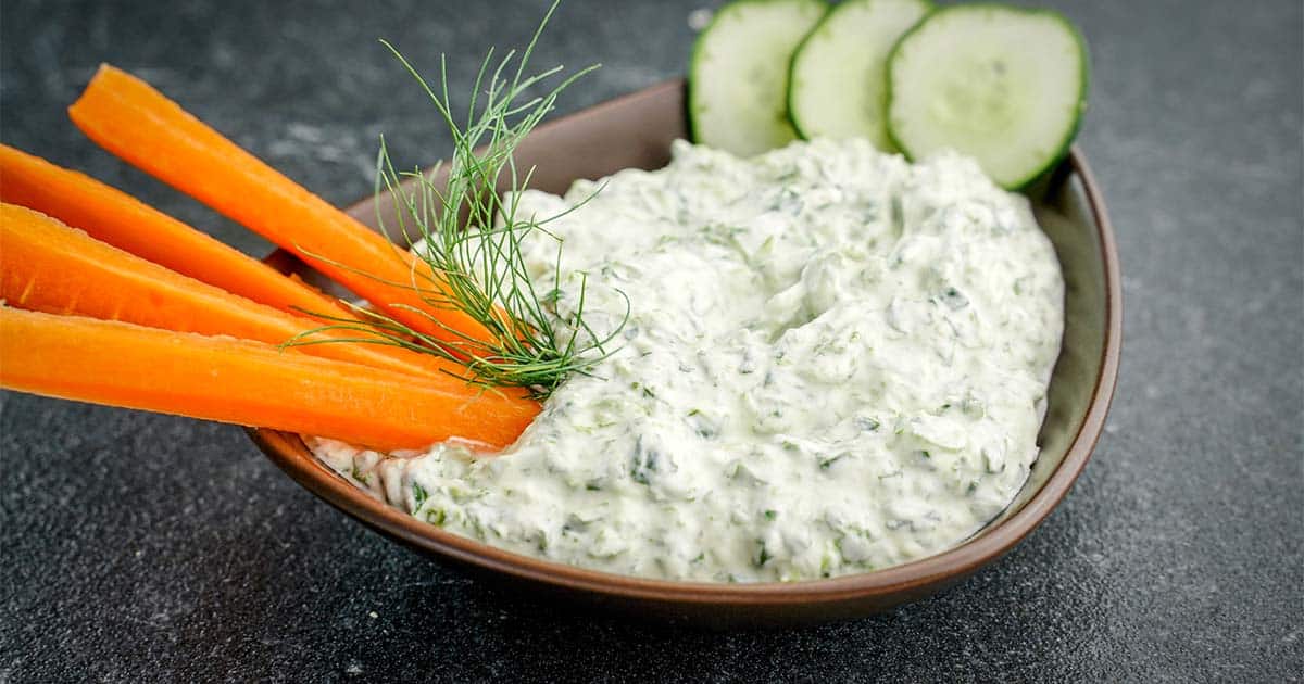 spinach dill dip with carrots