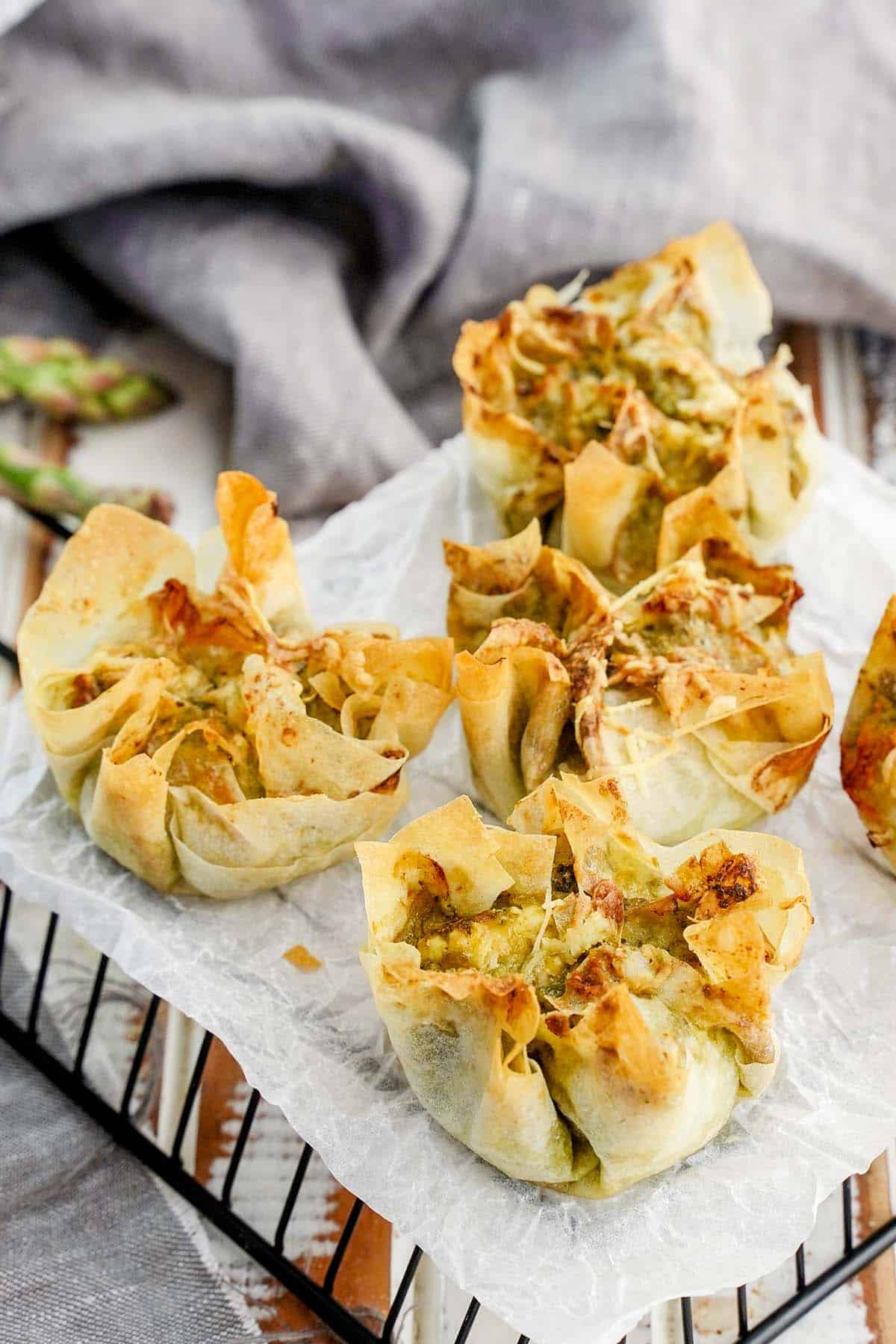 easy party appetizer idea of Summer Herb Feta Pies