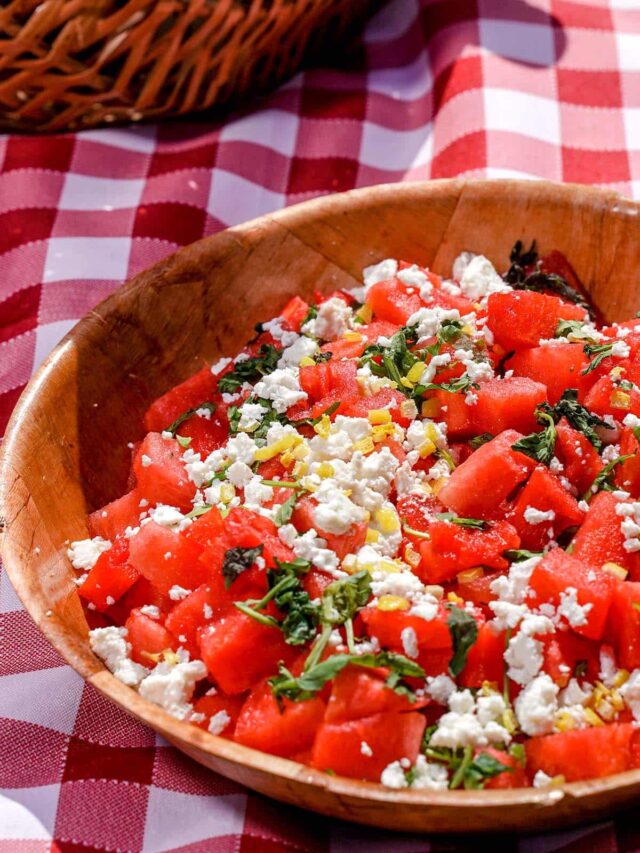 feta and watermelon salad